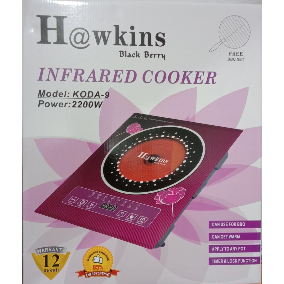 Hawkins Black Berry Infrared Cooker KODA-9 2200WATT
