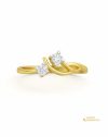 2 Stone Gold Diamond Ring