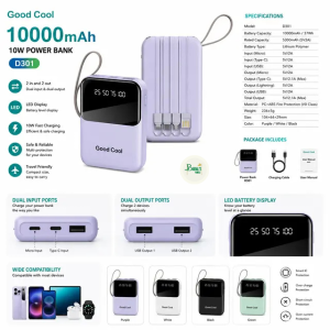 Good Cool D301 10000mAh Power Bank 🔋⚡