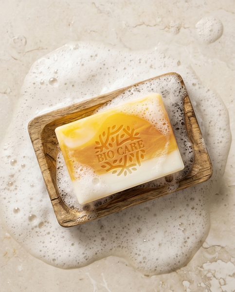BioCare Handmade Milk & Honey Glowing Beauty Soap Bar 100 gm - Image 3